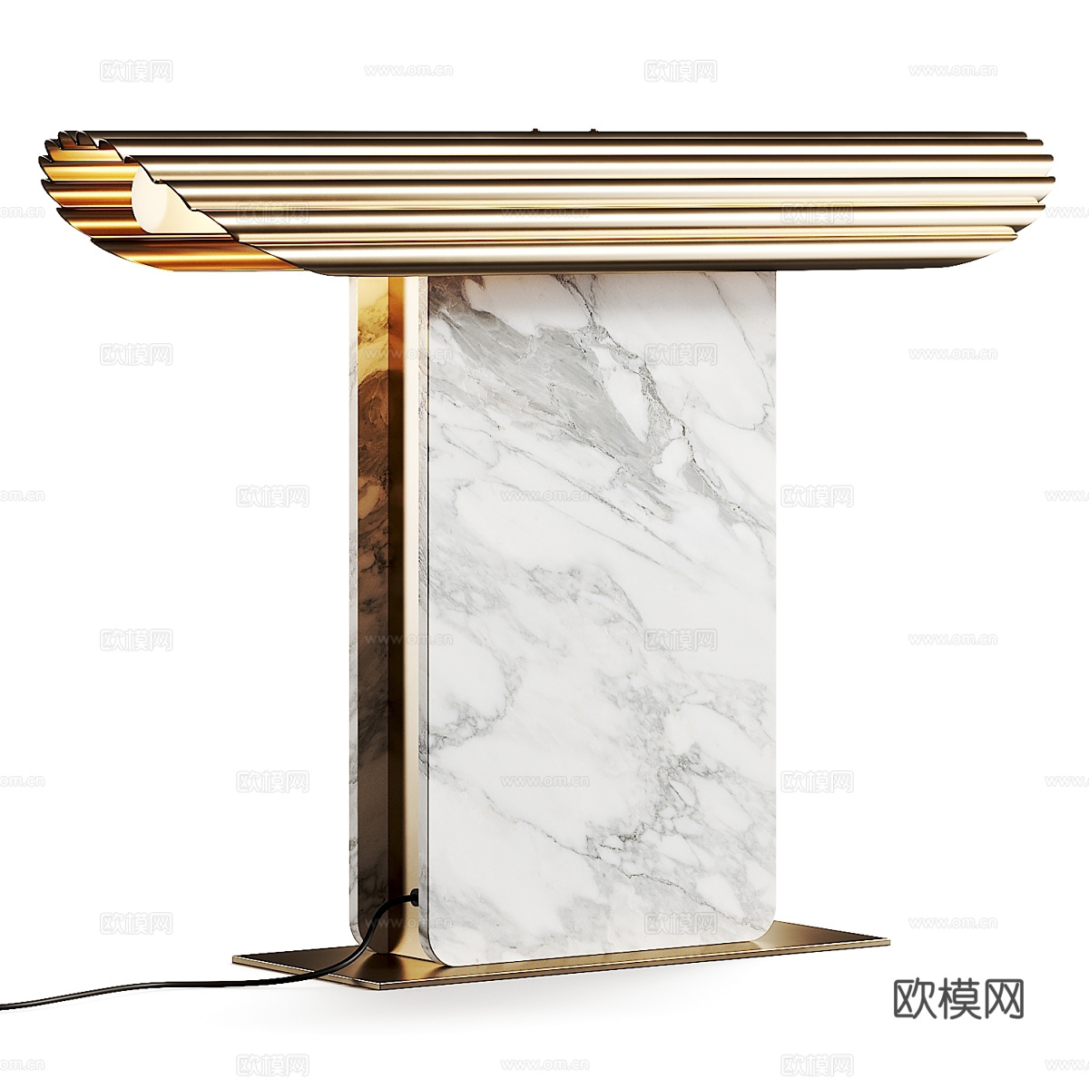 现代意式轻奢大理石台灯3d模型