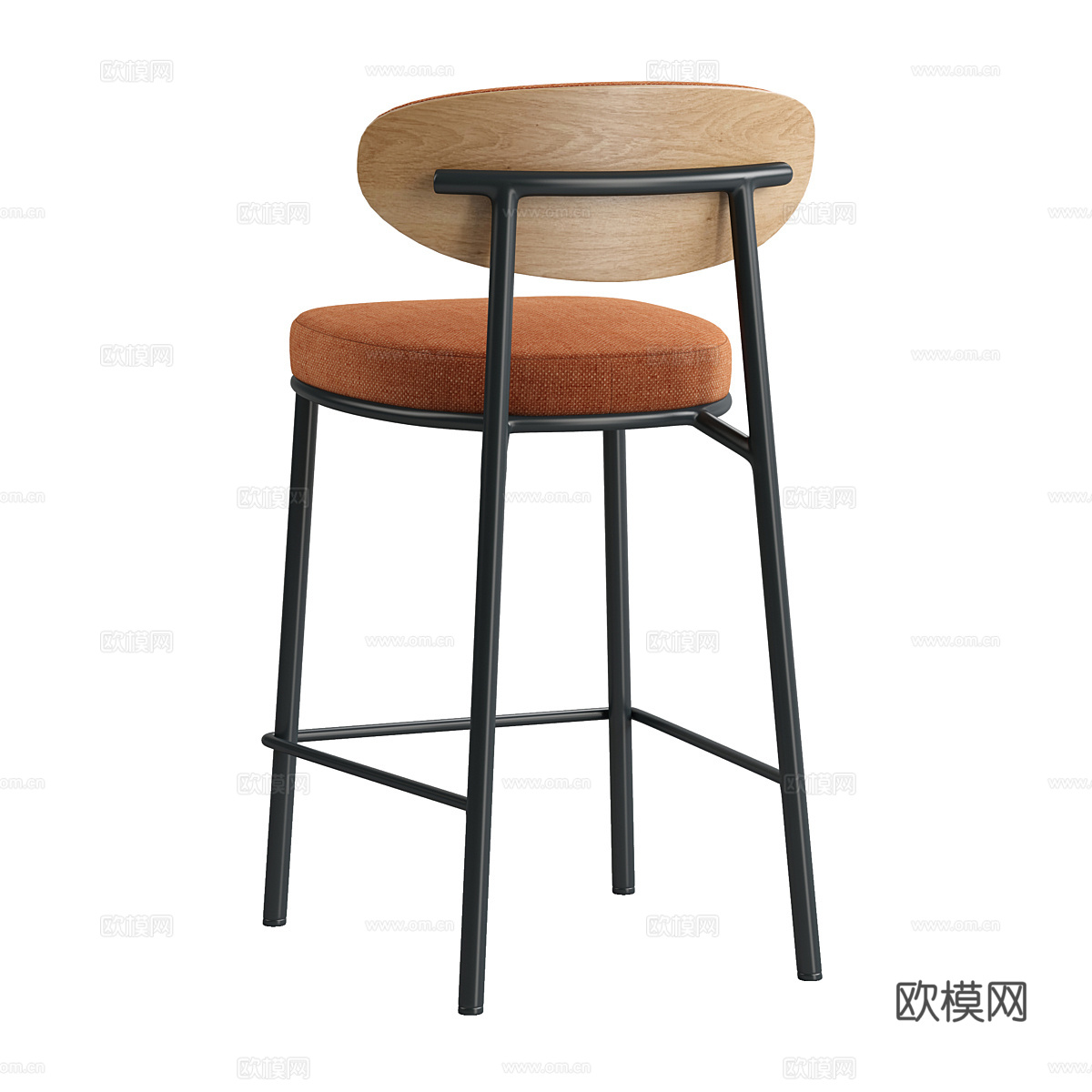 新中式 Harvin 吧台椅3d模型