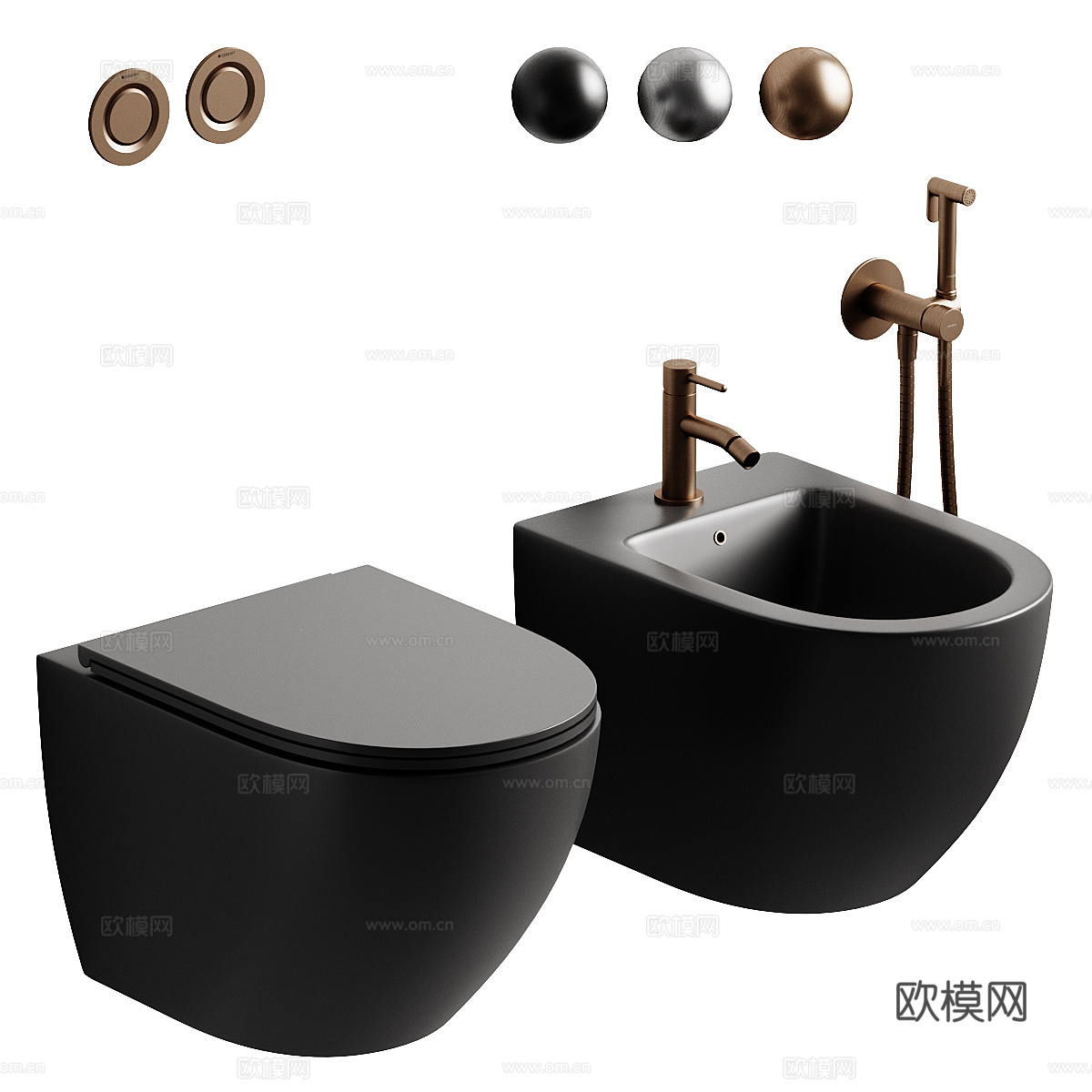 Omnires 吉博力 马桶3d模型