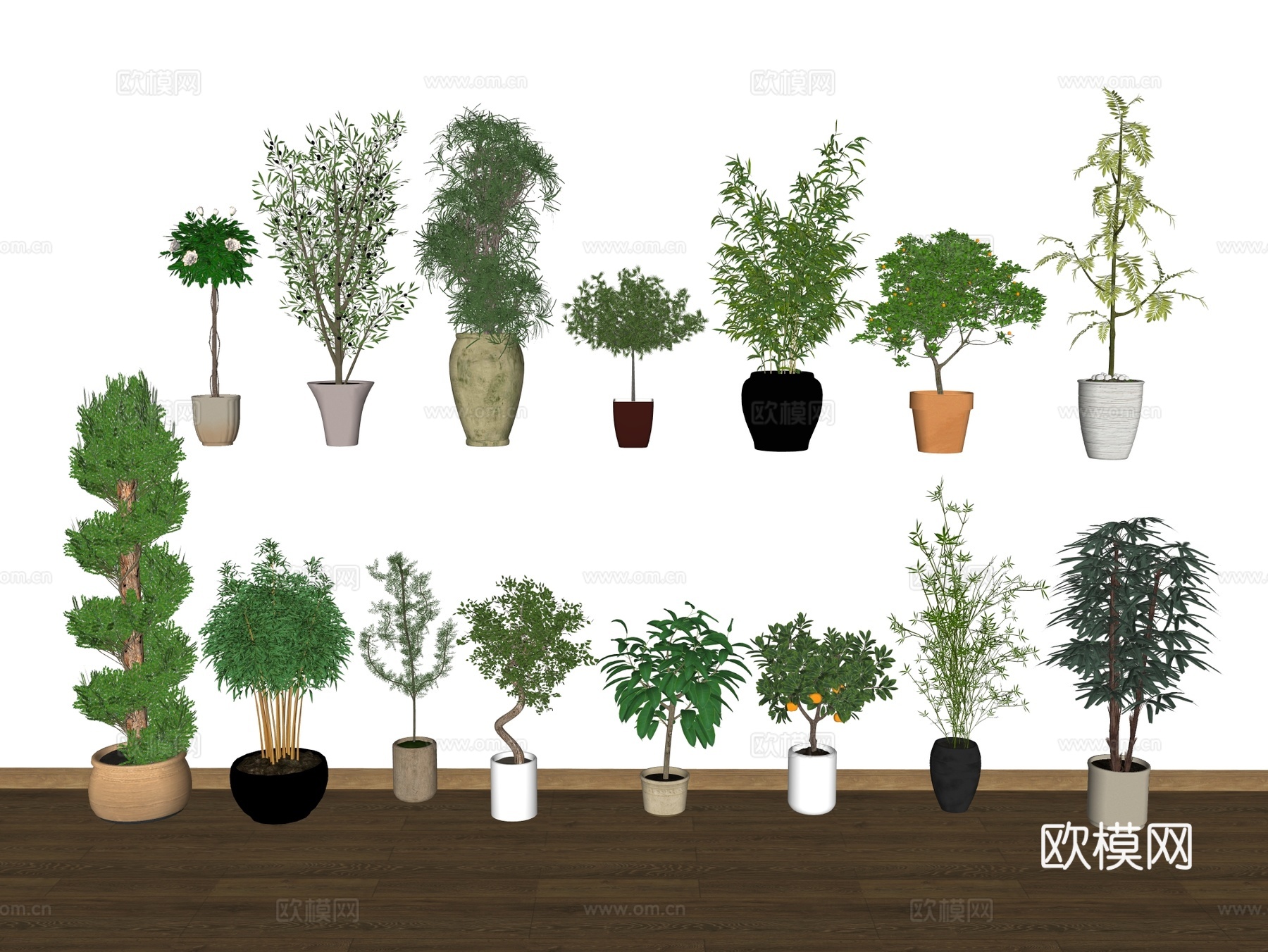 盆栽 盆景 绿植摆件 装饰摆件su模型