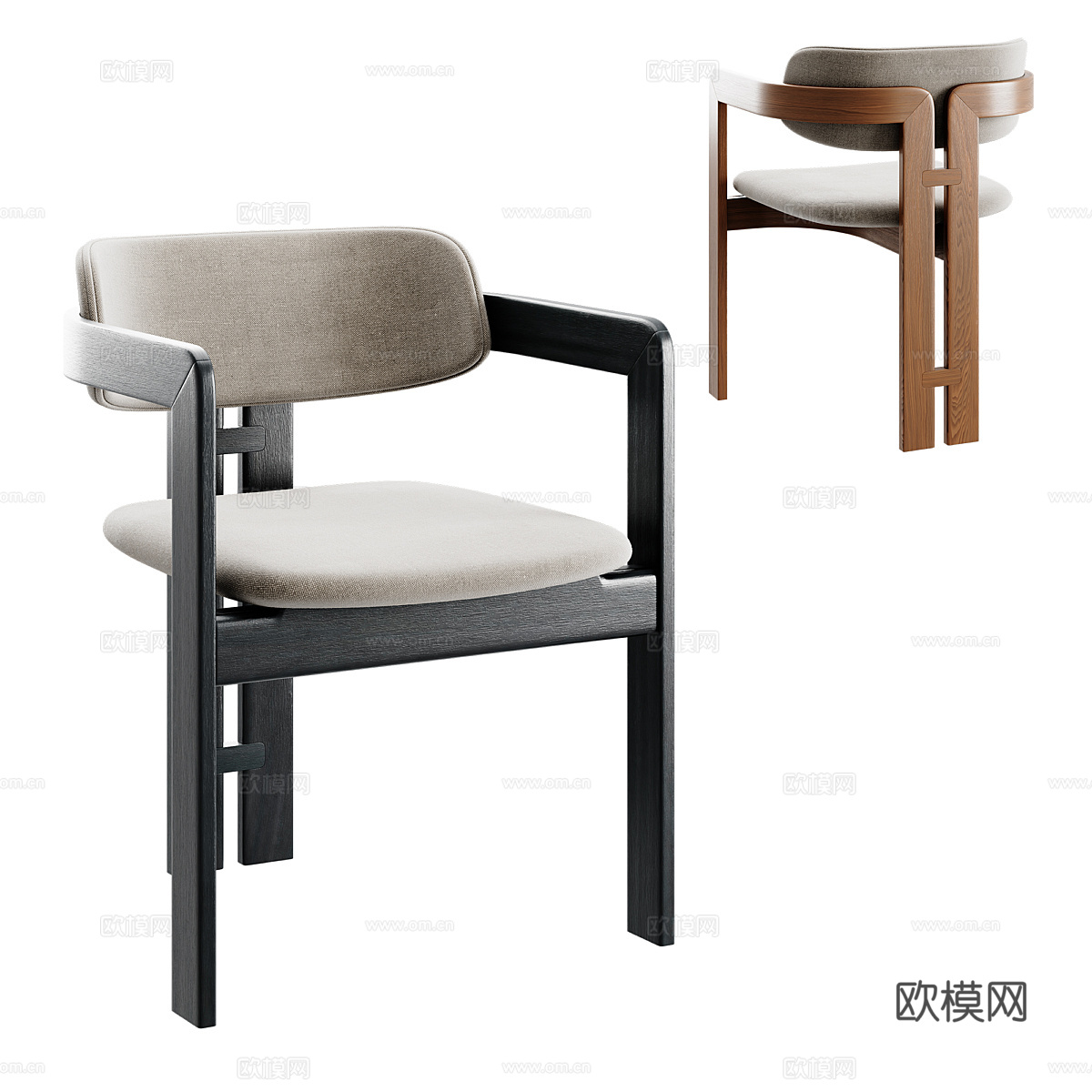 现代单椅 餐椅3d模型