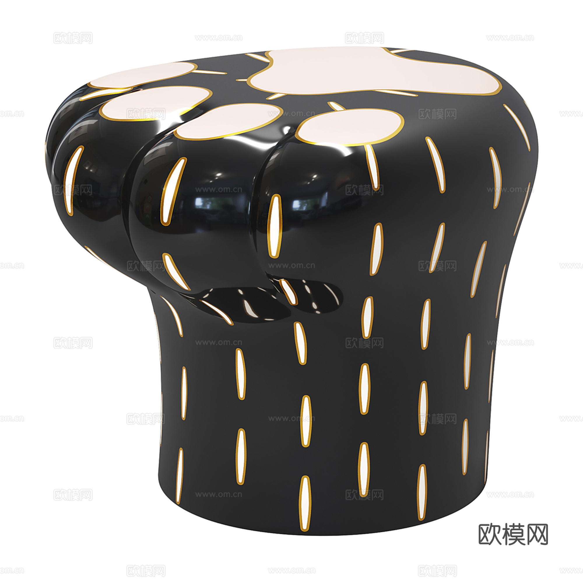 现代沙发凳 矮凳su模型