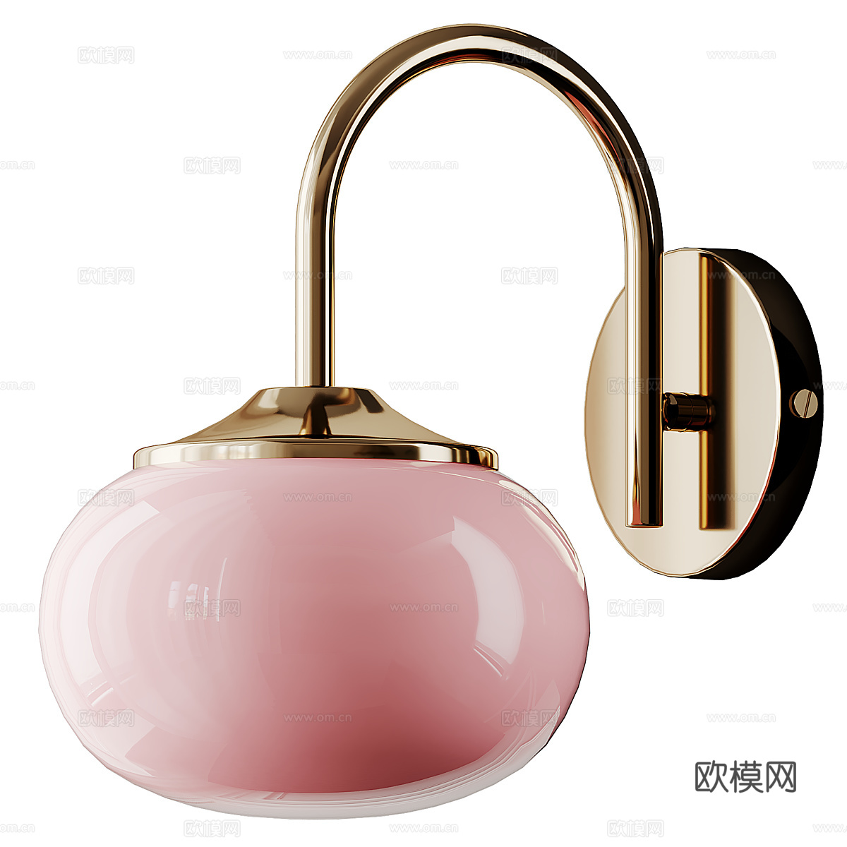 新中式轻奢棉花糖壁灯3d模型