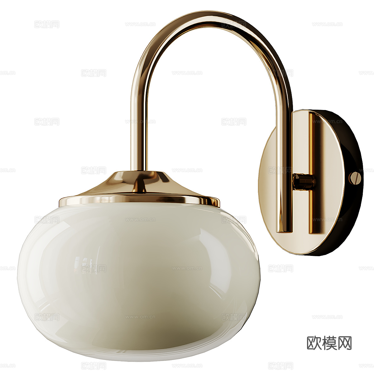新中式轻奢棉花糖壁灯3d模型