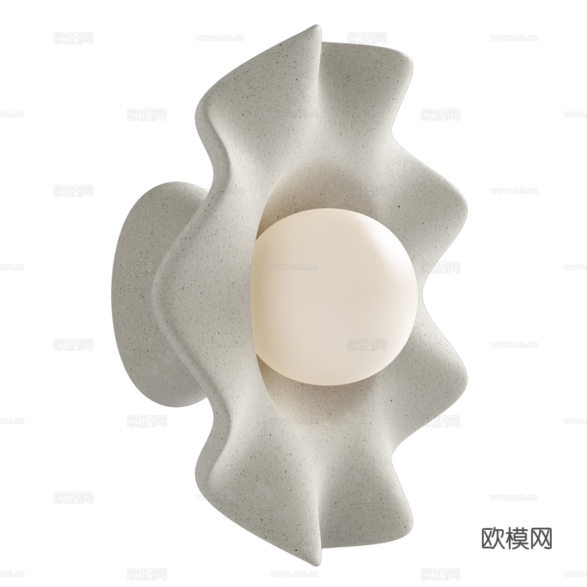 新中式侘寂珍珠壁灯3d模型