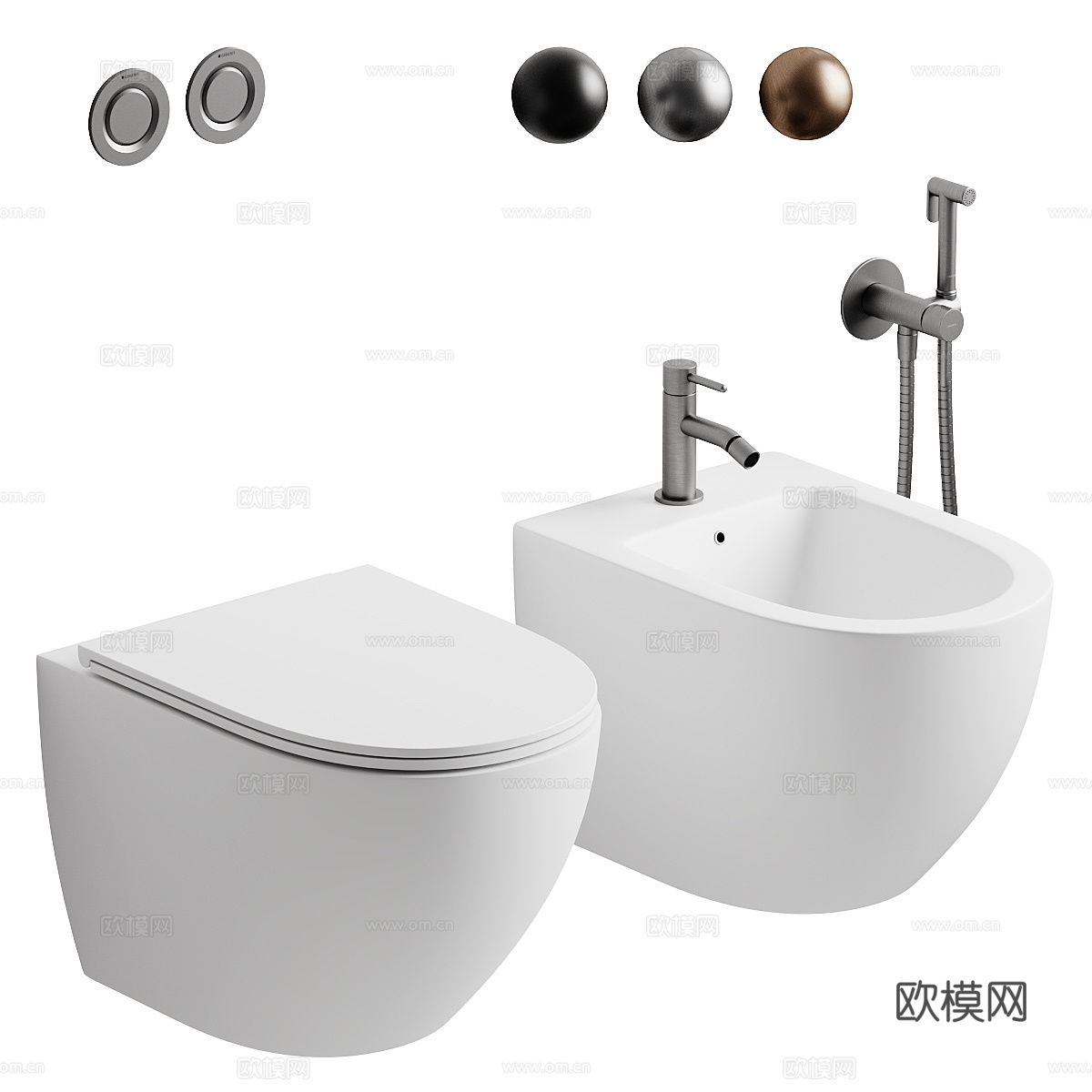 Omnires 吉博力 马桶3d模型