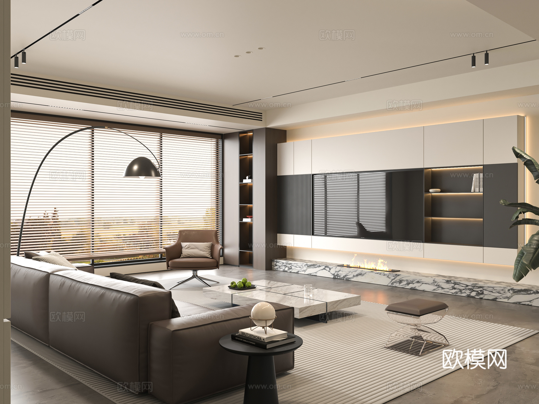 Minotti现代意式客厅3d模型