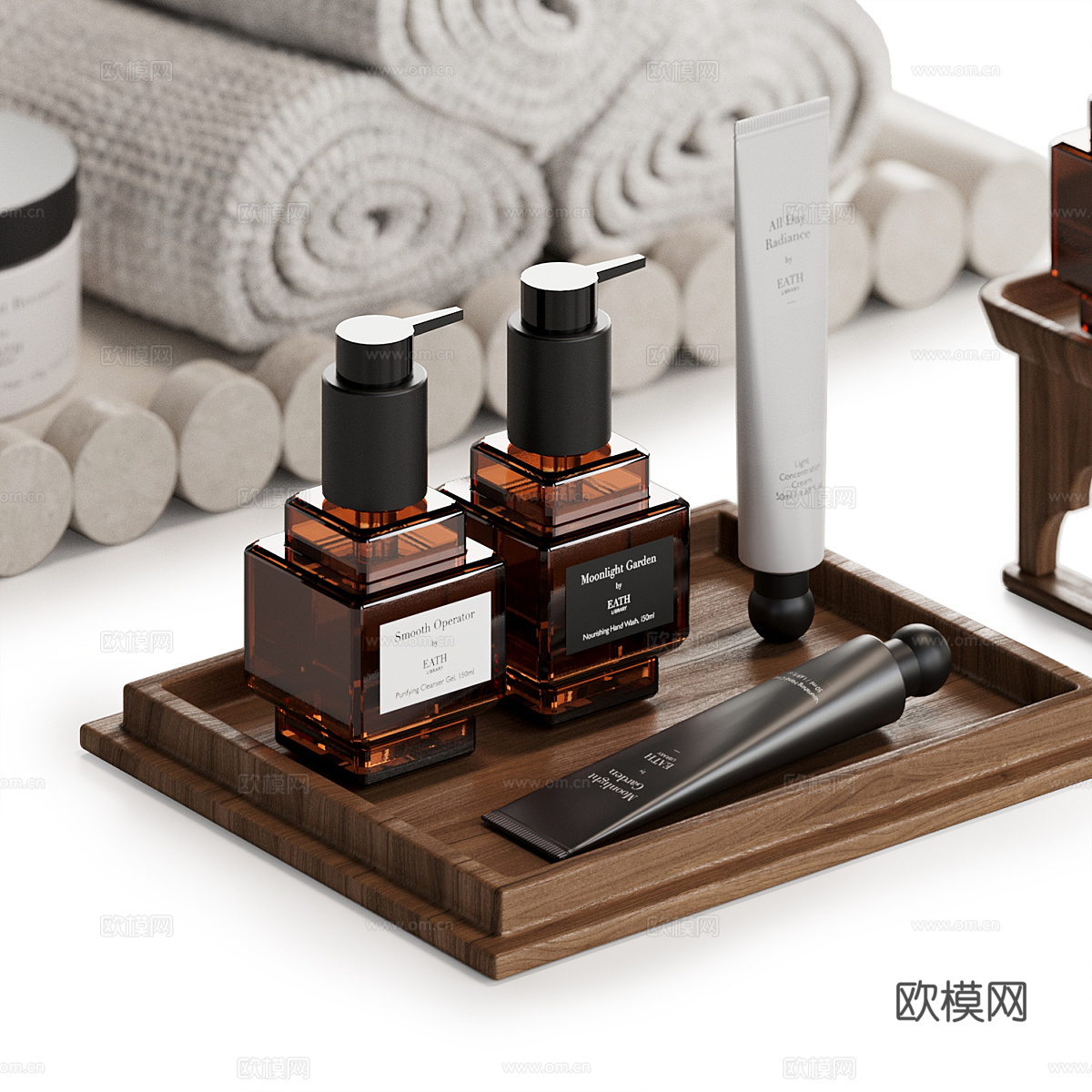 浴室洗护用品套装3d模型