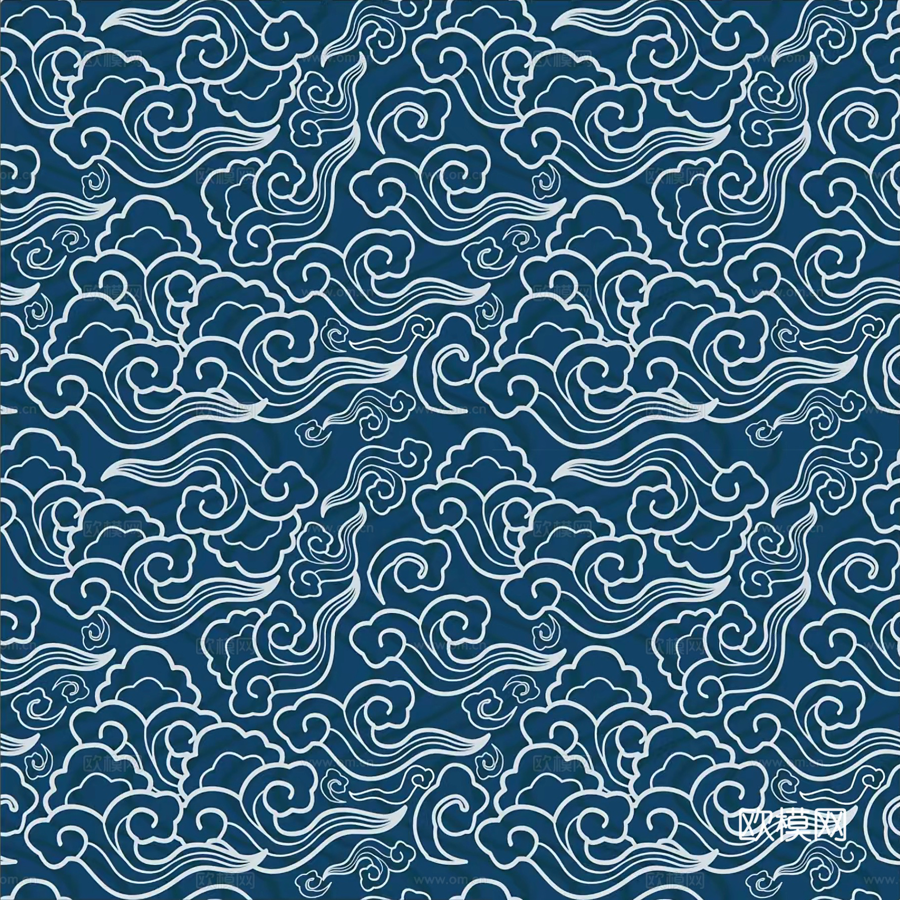 无缝蓝色祥云壁纸