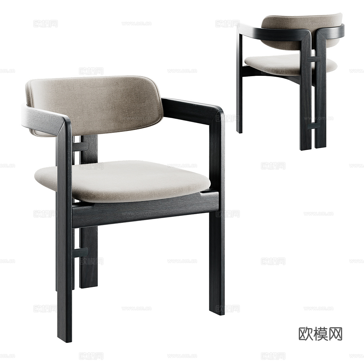 现代单椅 餐椅3d模型
