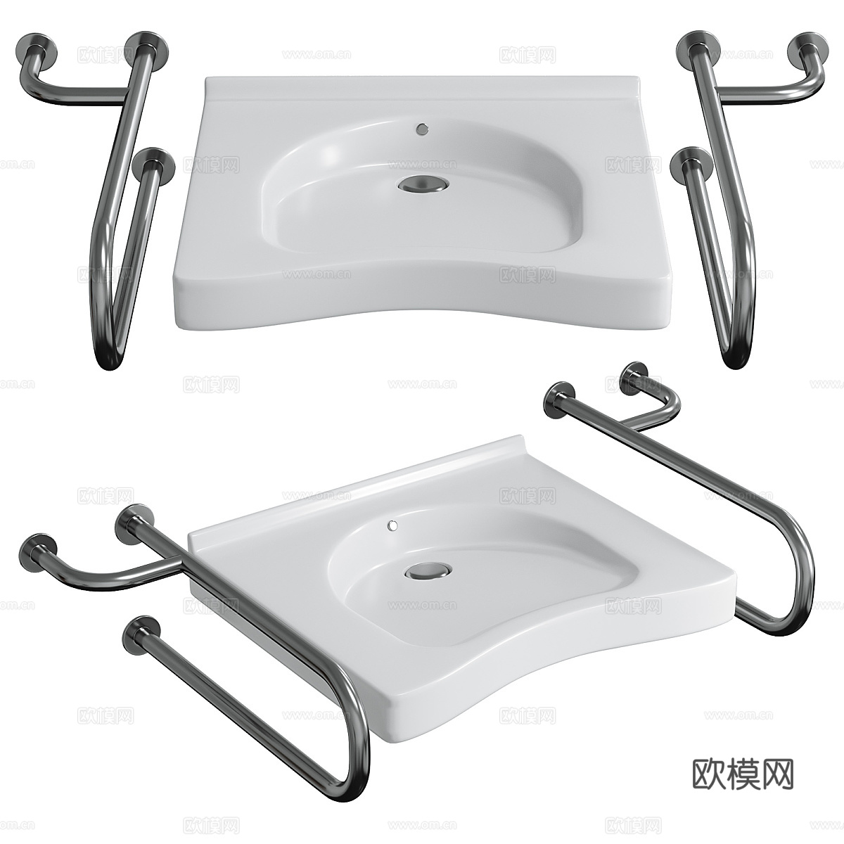 现代 DSTRANA 残障人士水槽3d模型