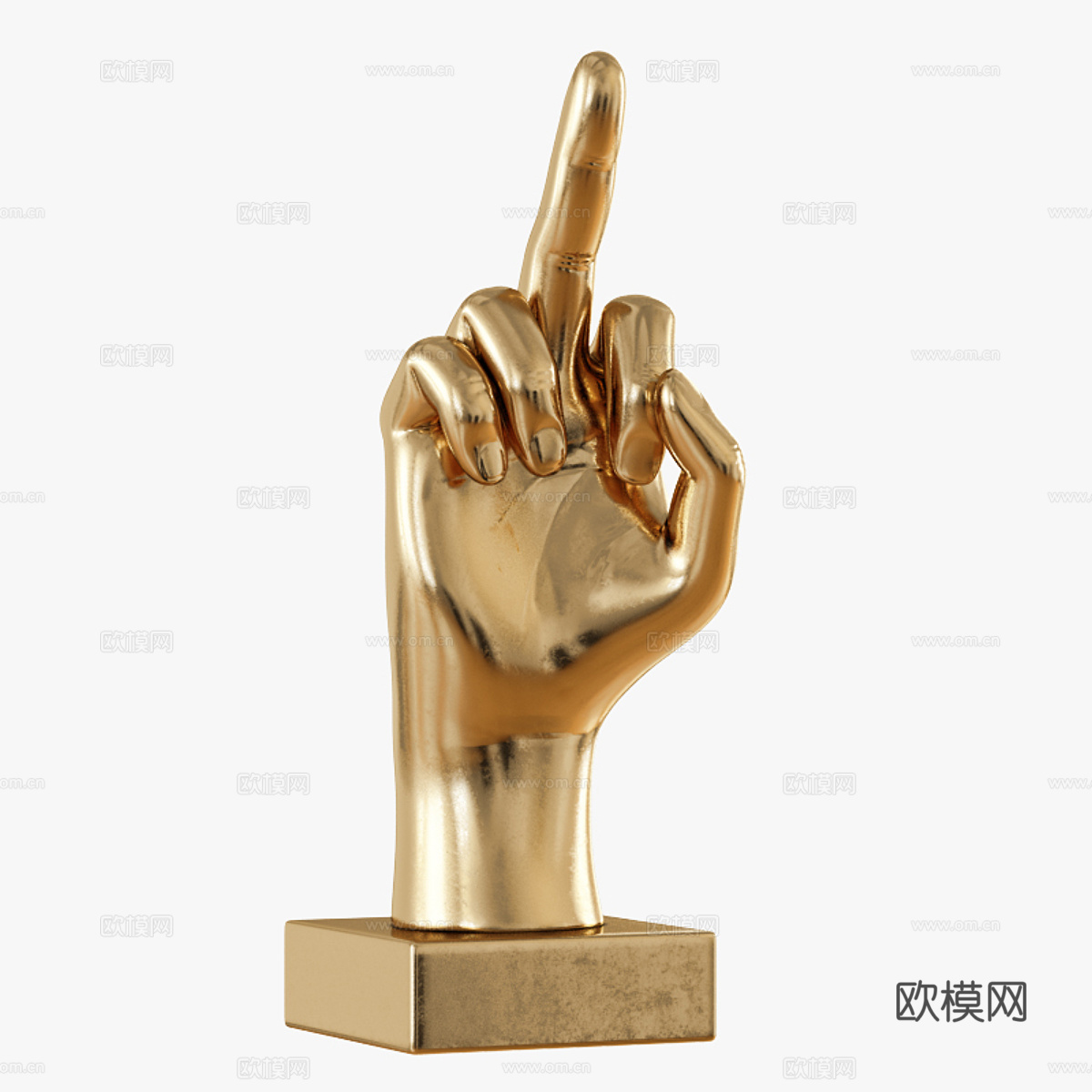 金手指雕塑3d模型