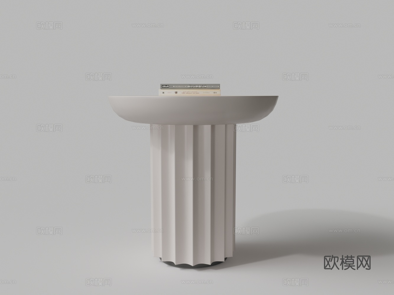 现代实木客厅蘑菇型边几圆几角几3d模型