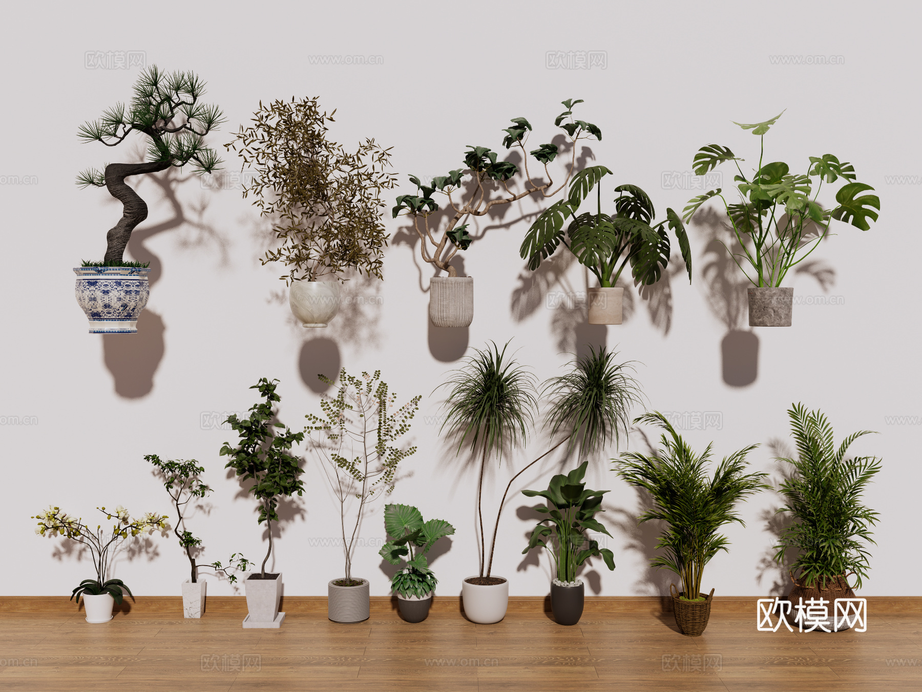 盆栽 盆景 绿植摆件 装饰摆件su模型