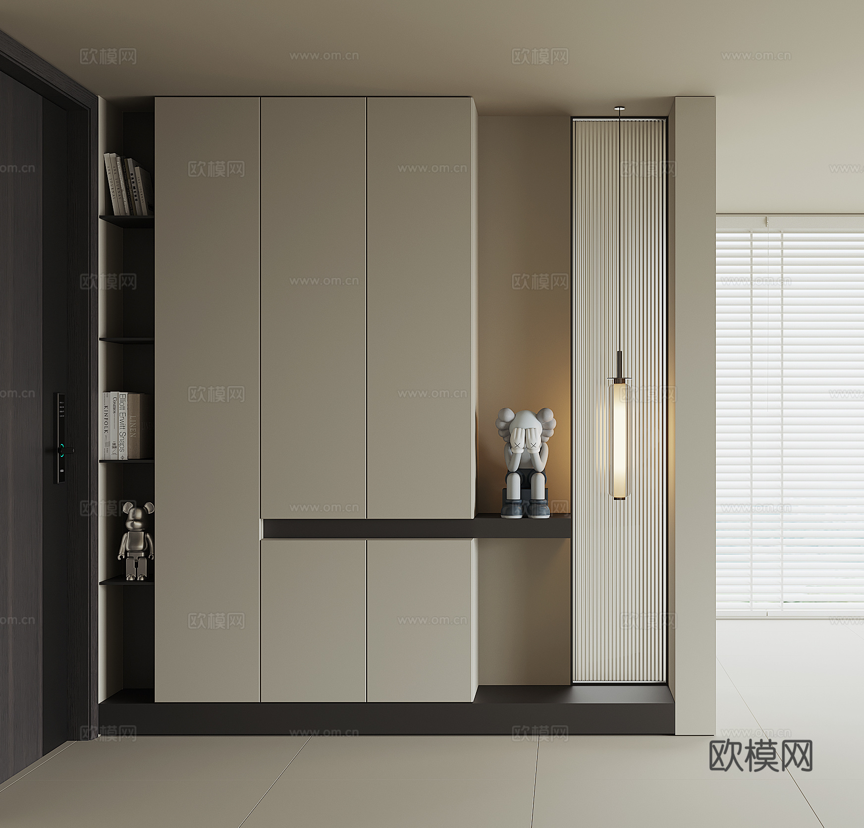现代入户鞋柜3d模型