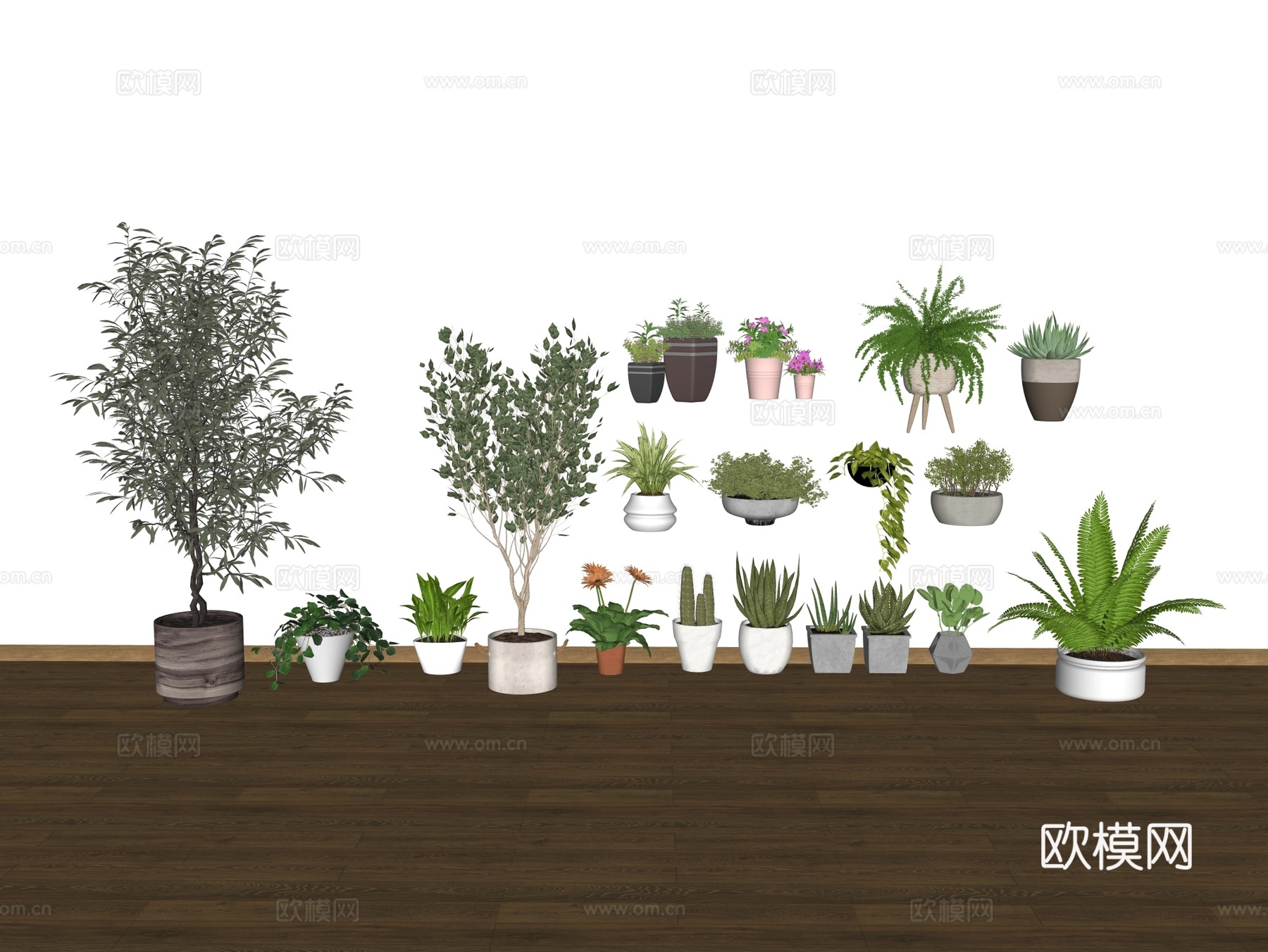 盆栽 盆景 绿植摆件 装饰摆件su模型