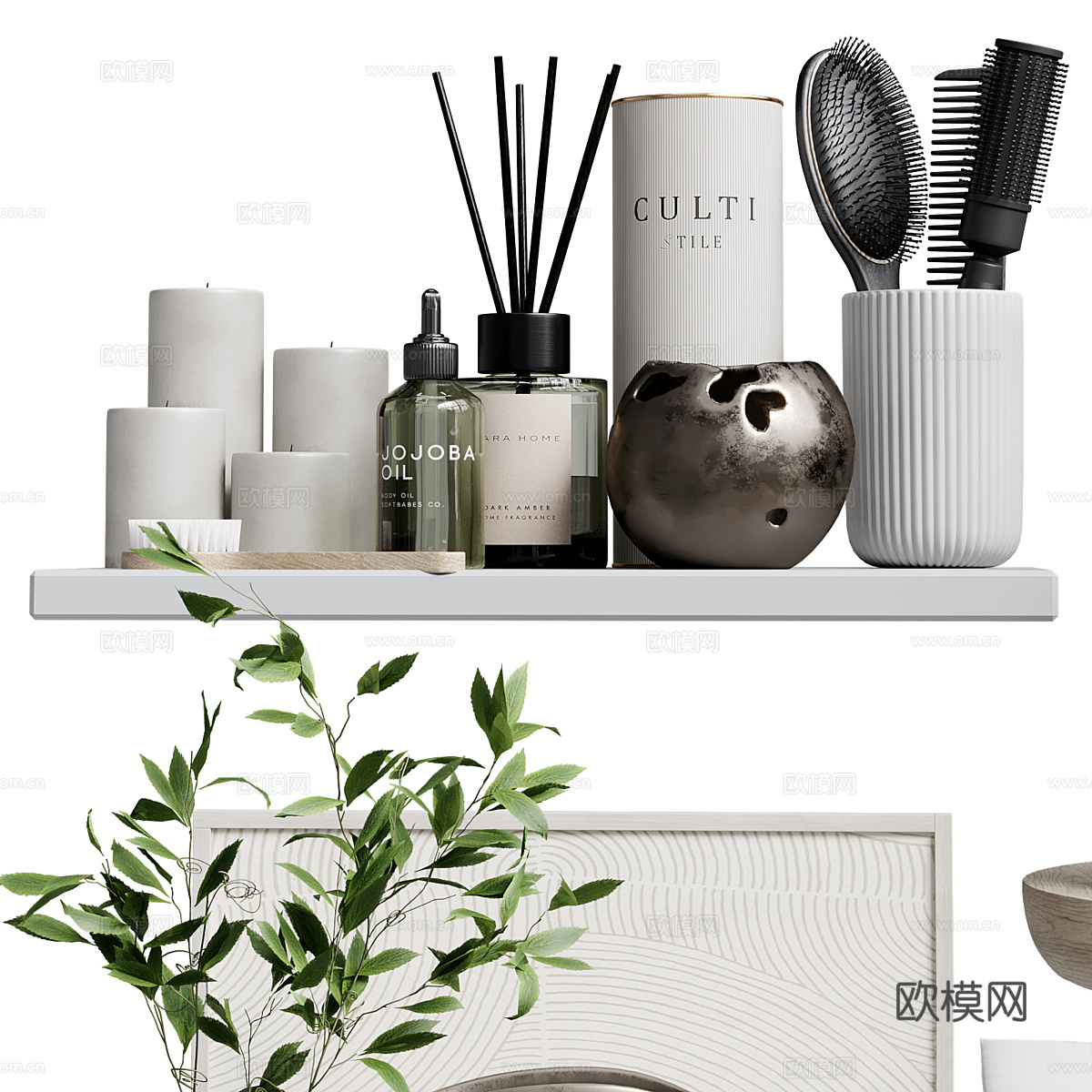 浴室洗护用品套装3d模型