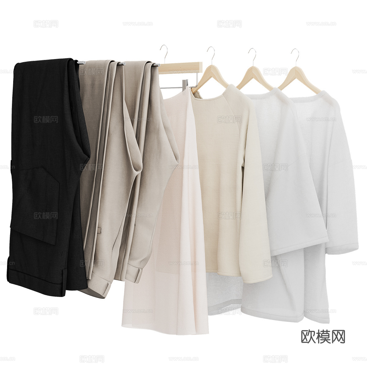 现代服饰鞋帽3d模型