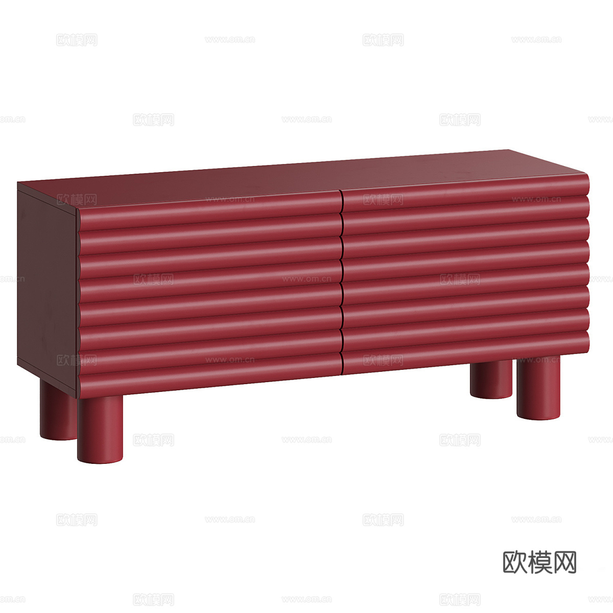 现代奶油风 Floyd 电视柜 边柜3d模型