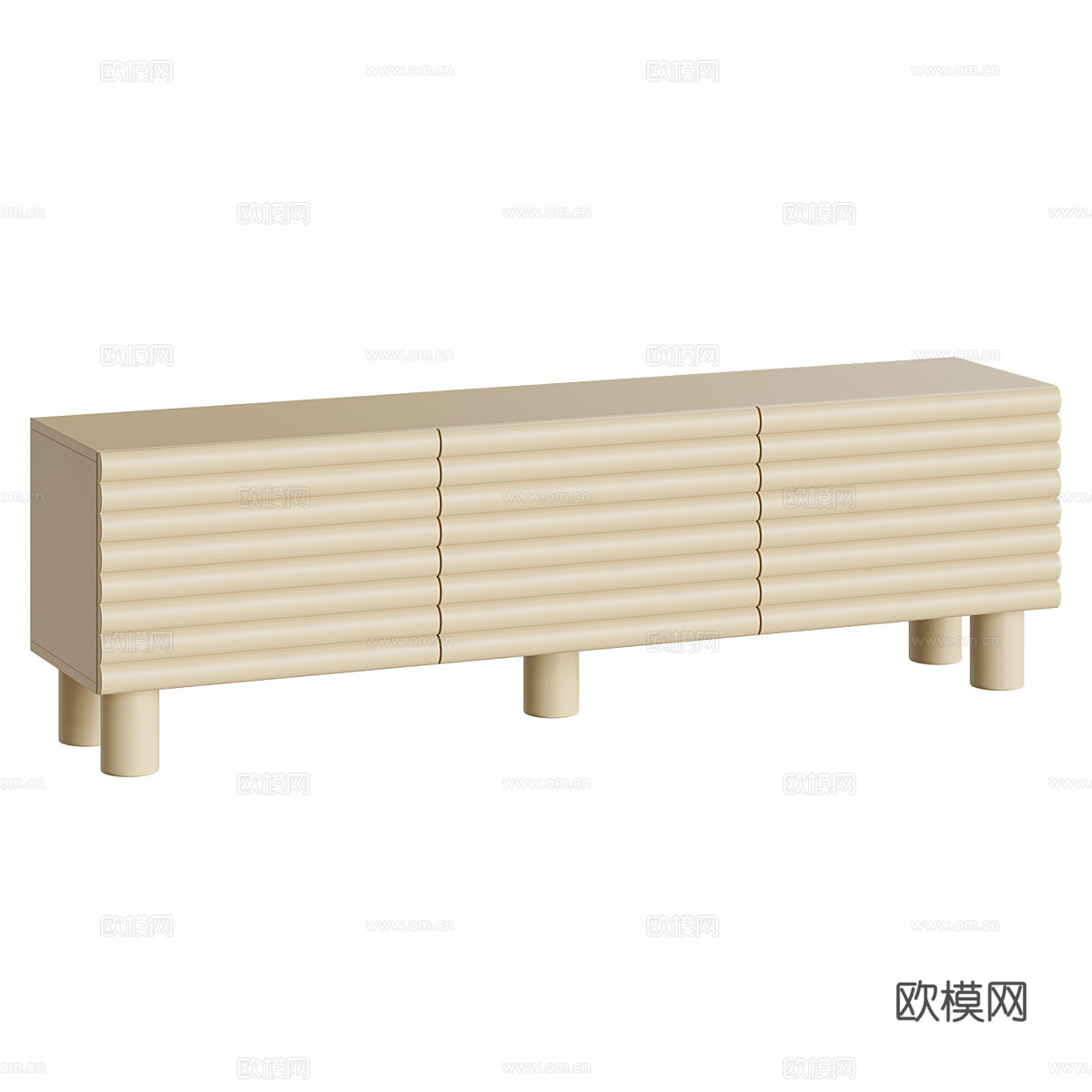 现代奶油风 Floyd 电视柜 边柜3d模型