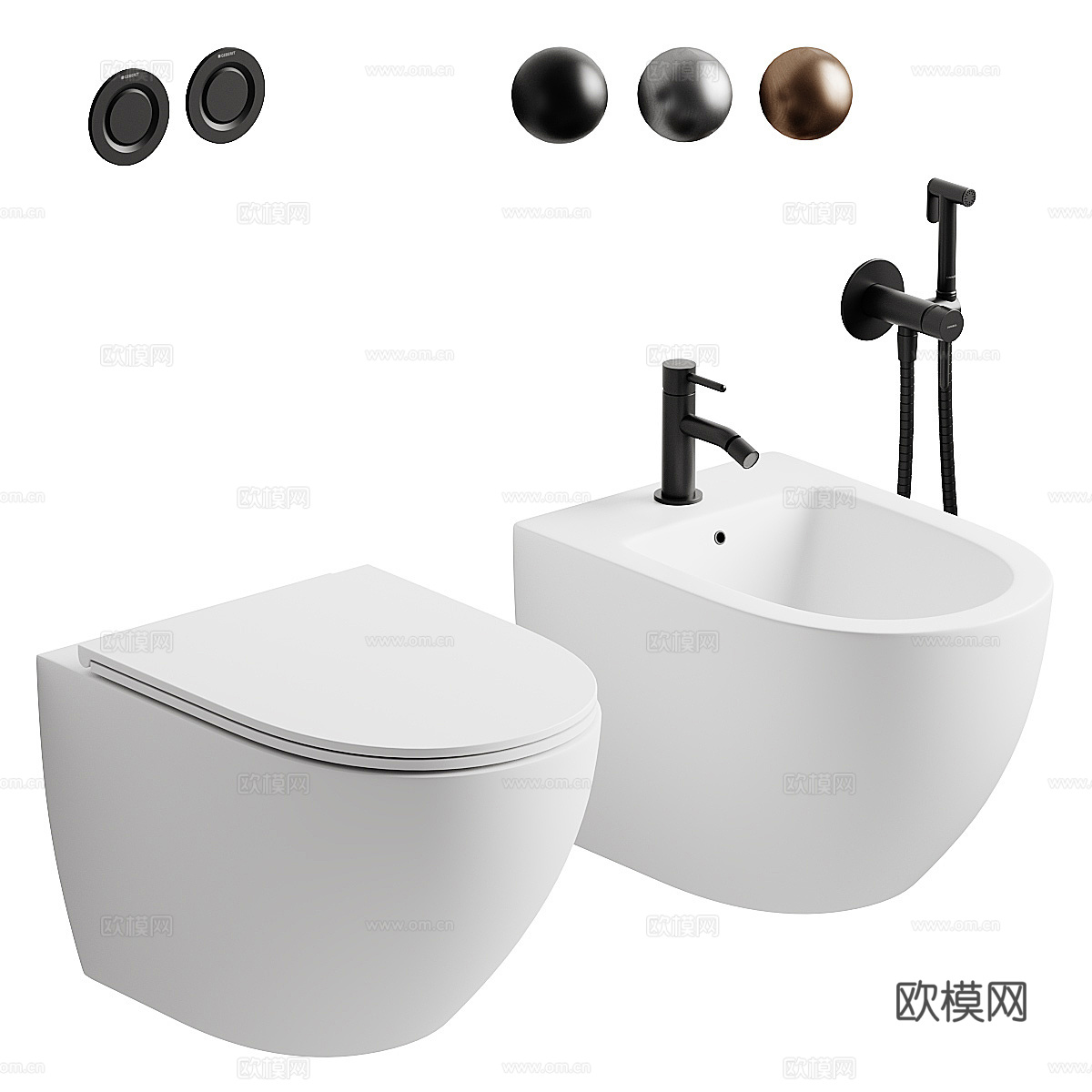 Omnires 吉博力 马桶3d模型