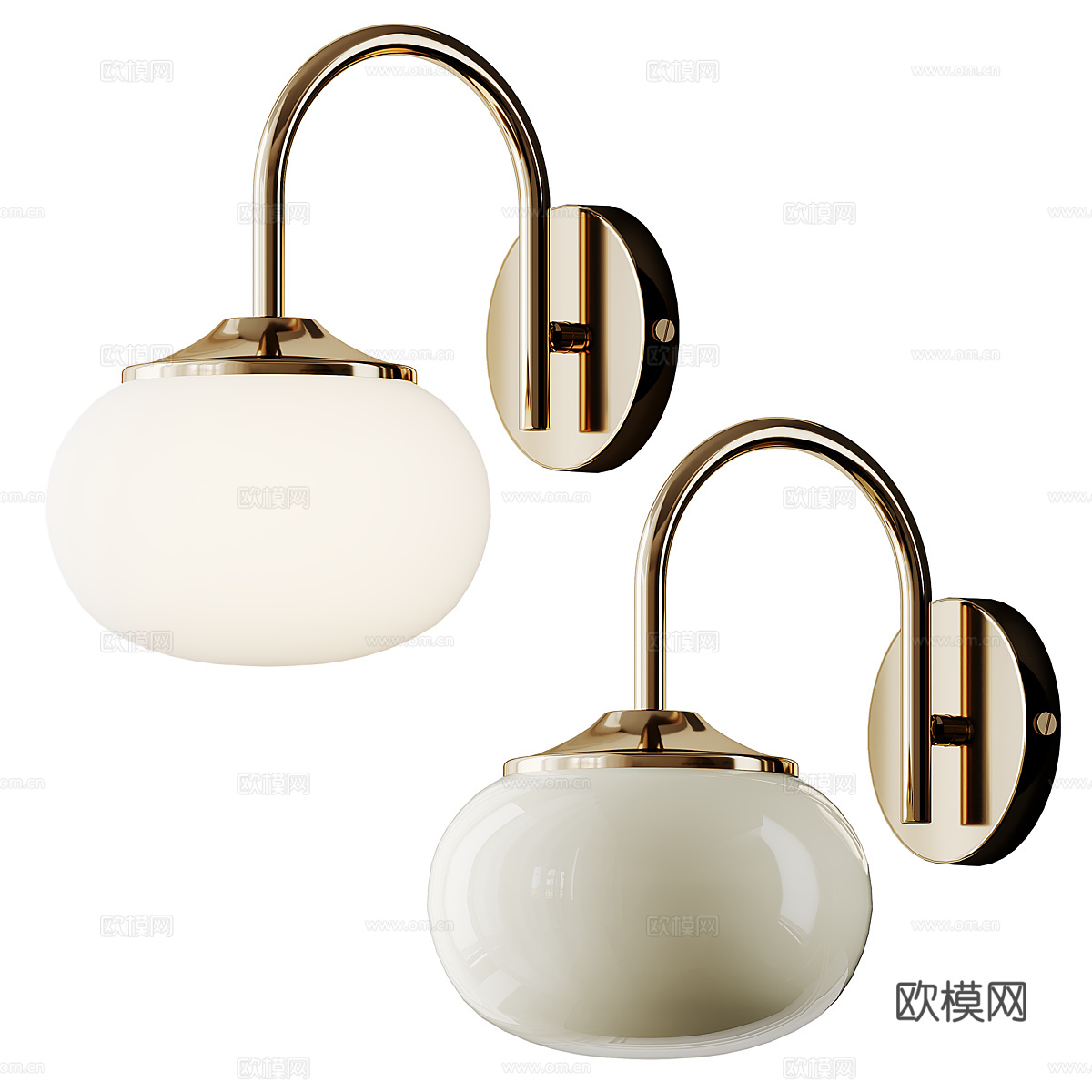 新中式轻奢棉花糖壁灯3d模型