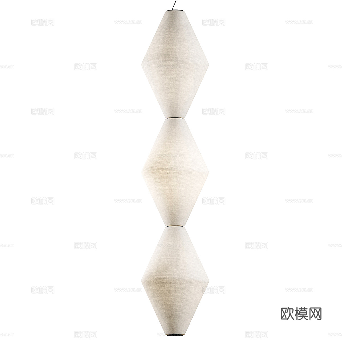 新中式侘寂 De Padova 氦气吊灯3d模型