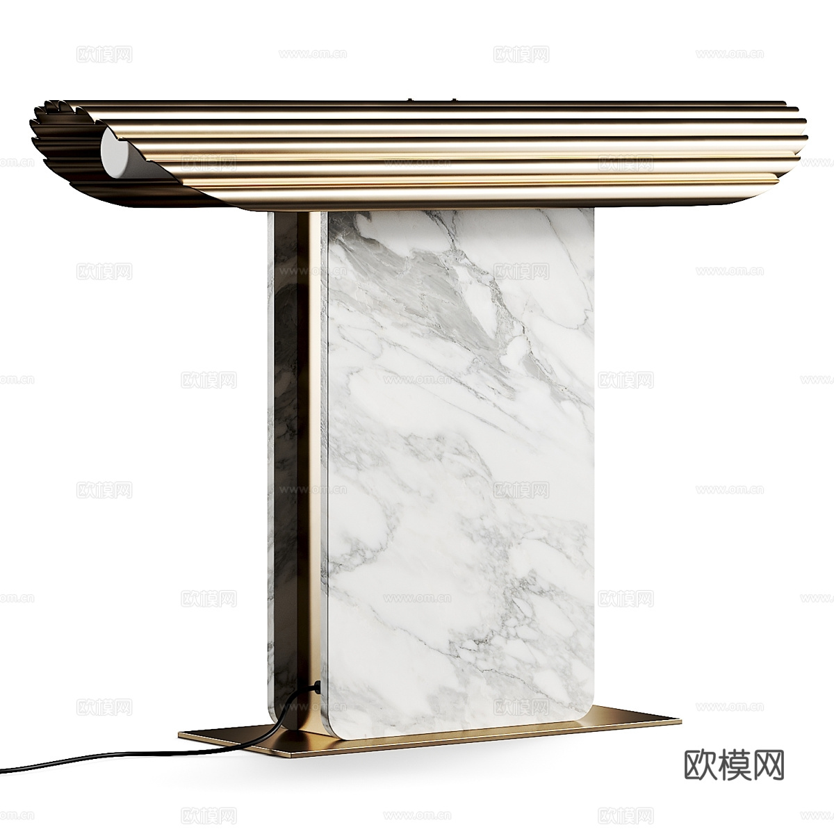 现代意式轻奢大理石台灯3d模型
