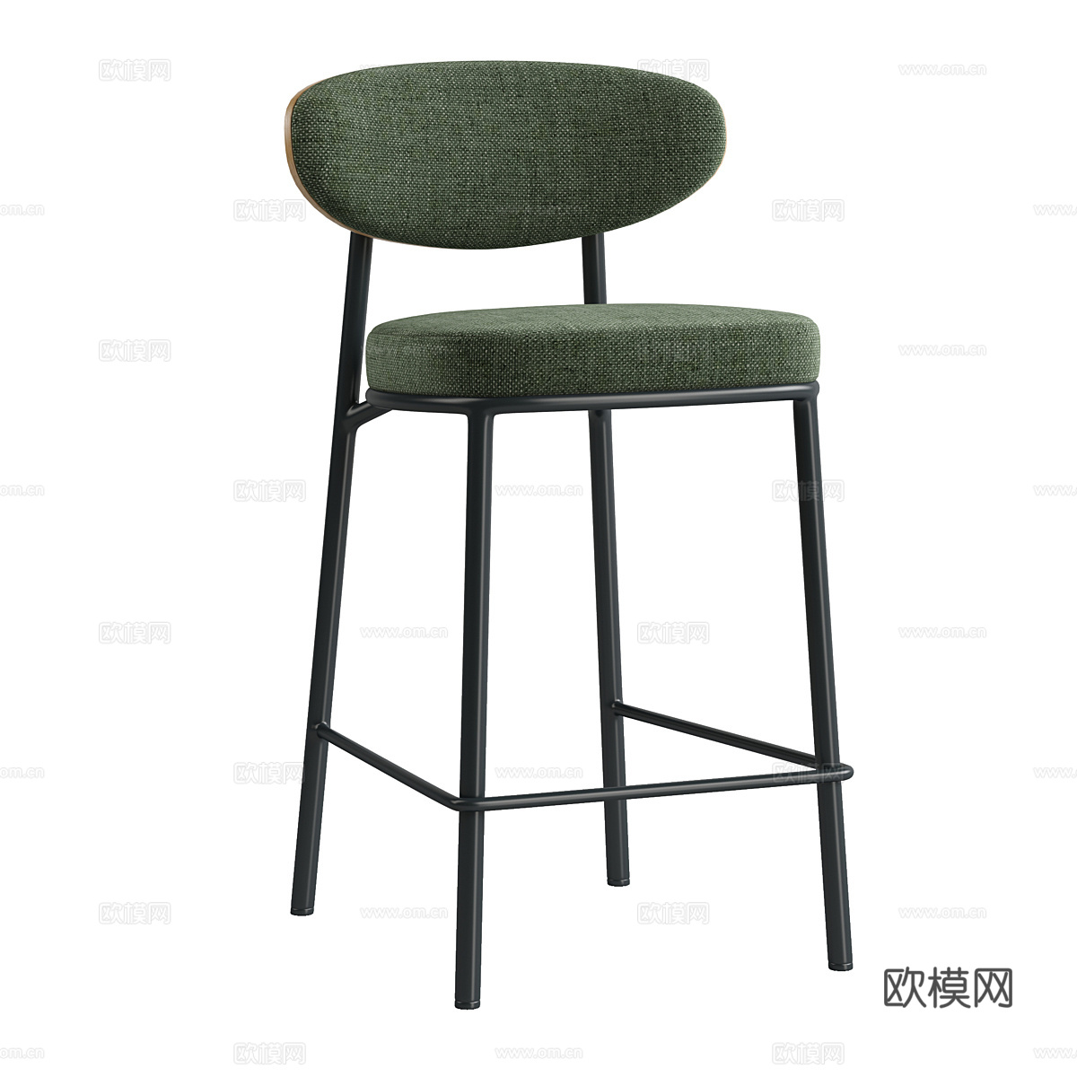 新中式 Harvin 吧台椅3d模型