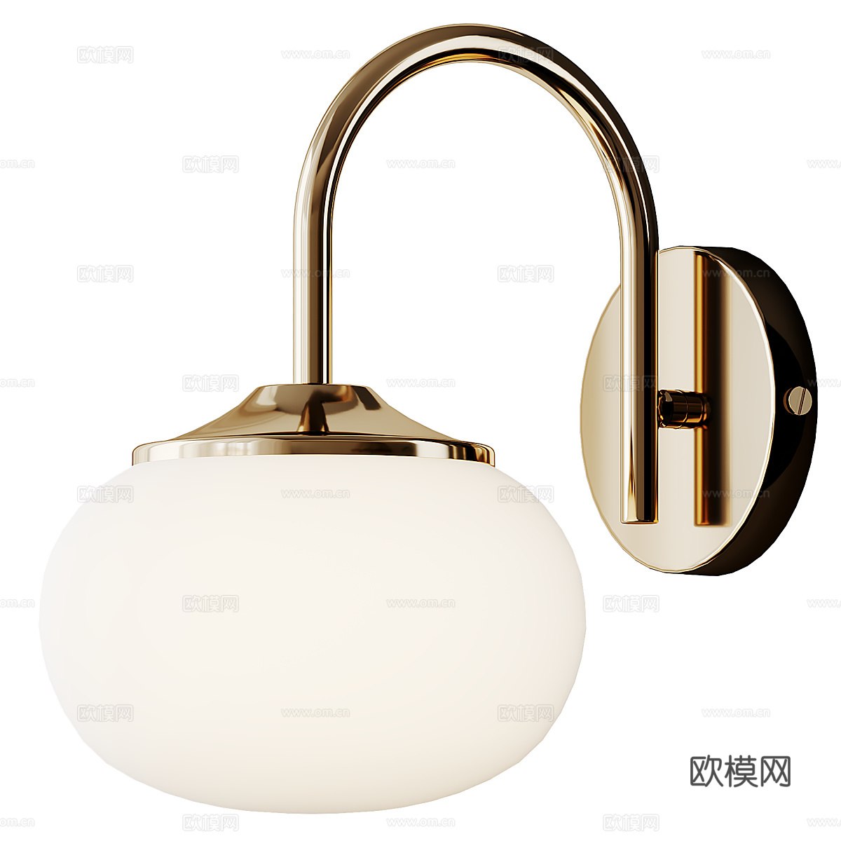 新中式轻奢棉花糖壁灯3d模型