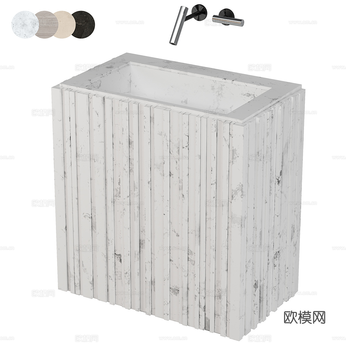 新中式 SALVATORI 水槽 洗手盆3d模型