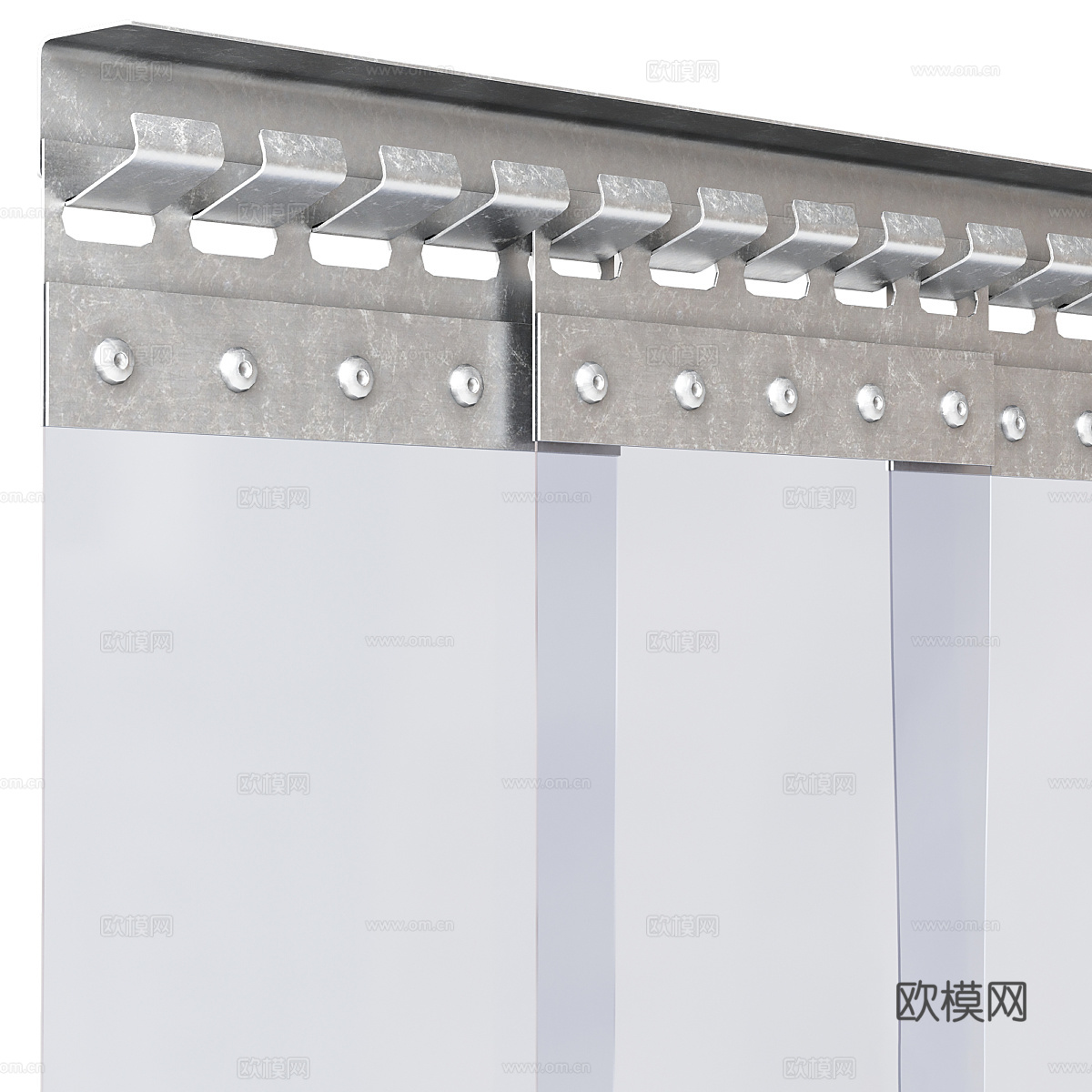 现代 PVC 条形窗帘3d模型