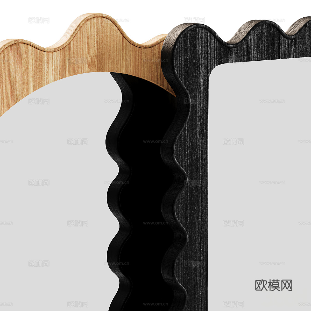 新中式侘寂 Ripple 镜子3d模型