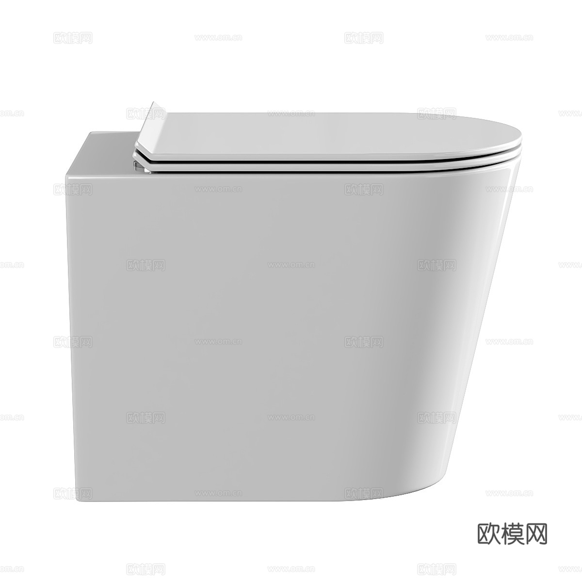 现代意式极简马桶3d模型