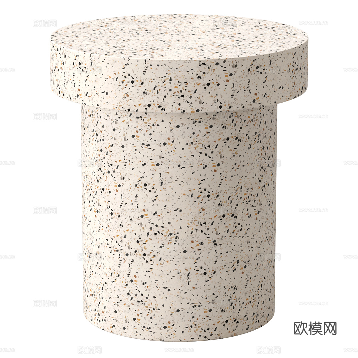现代奶油风凳子3d模型