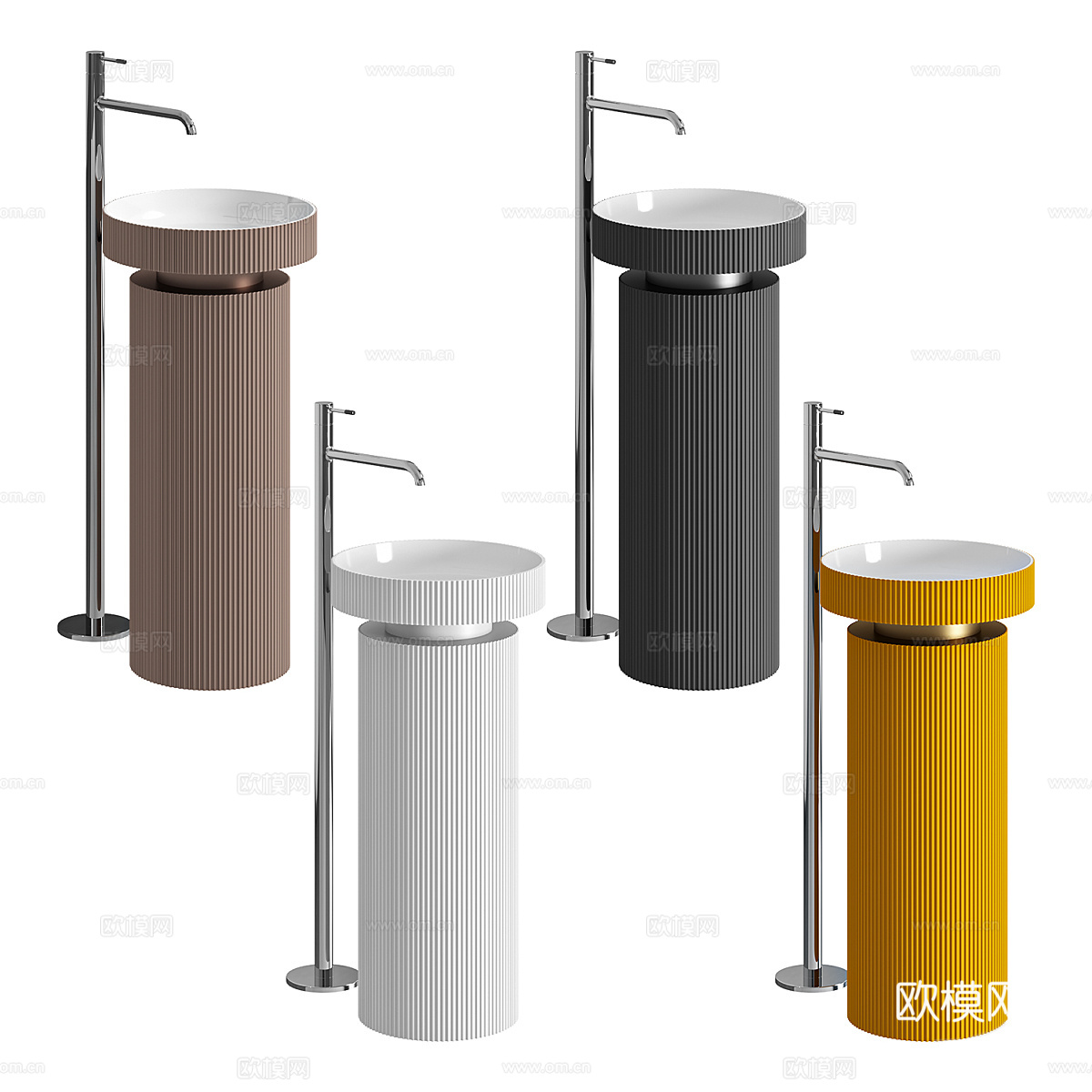 现代轻奢洗手台3d模型