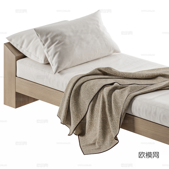 新中式 Montauk 床尾凳3d模型下载(渲染图3)