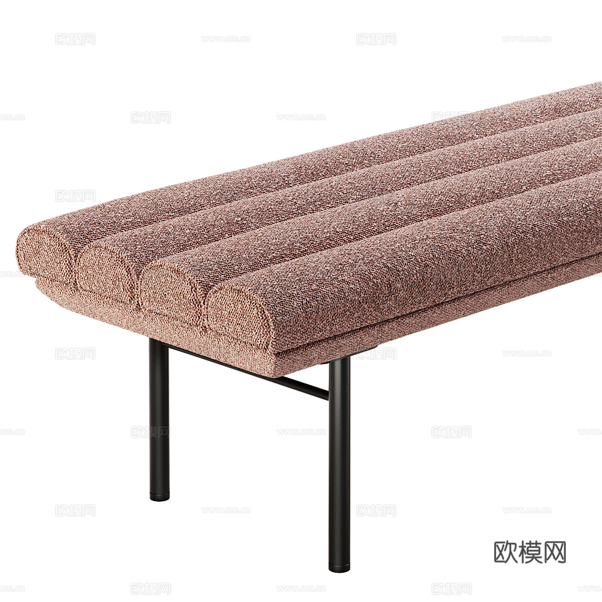 新中式 Pan Flute 长凳 床尾凳 条凳 床榻3d模型