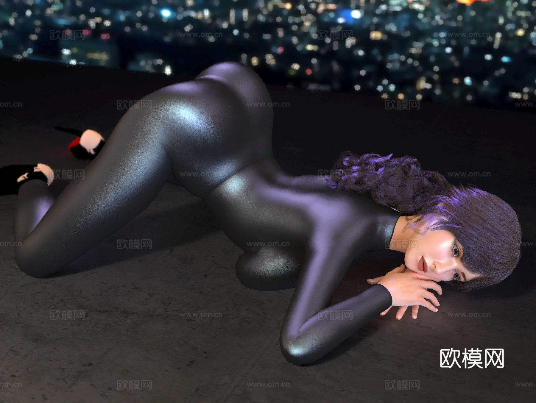 游戏女角色 女人女性 美女人物 瑜伽动漫女生 特工小姐姐su模型