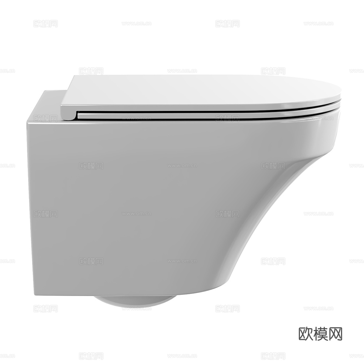 现代壁挂式马桶3d模型