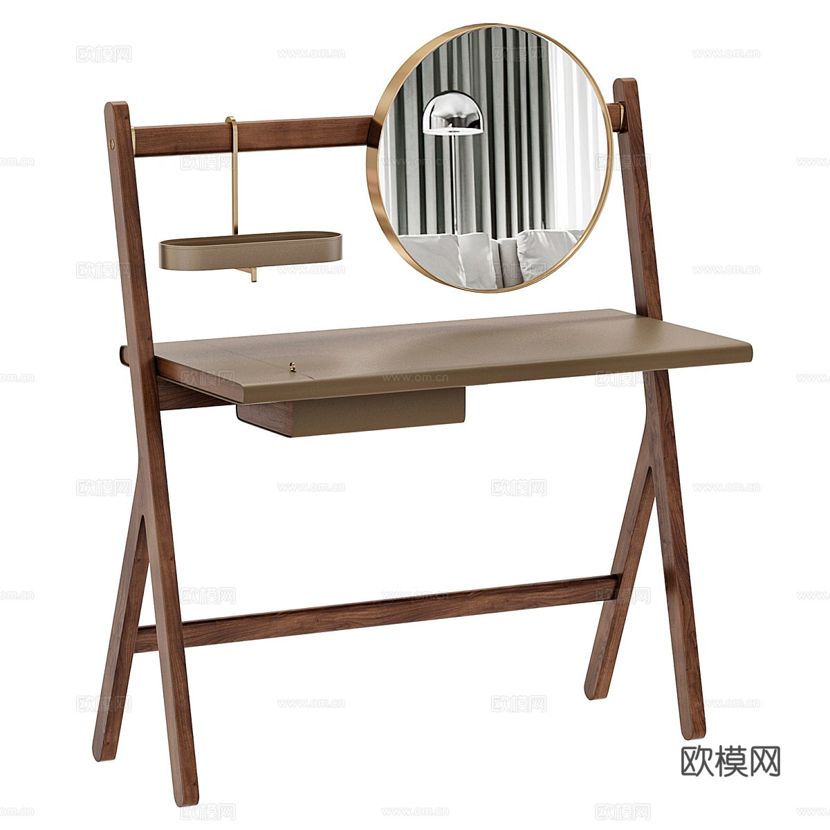 新中式 Ren 梳妆台3d模型