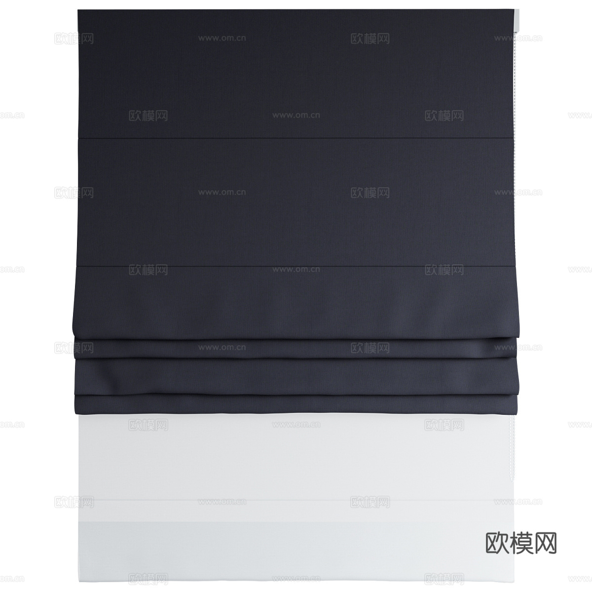 现代布艺罗马帘3d模型