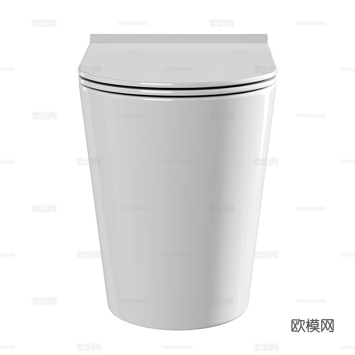 现代意式极简马桶3d模型