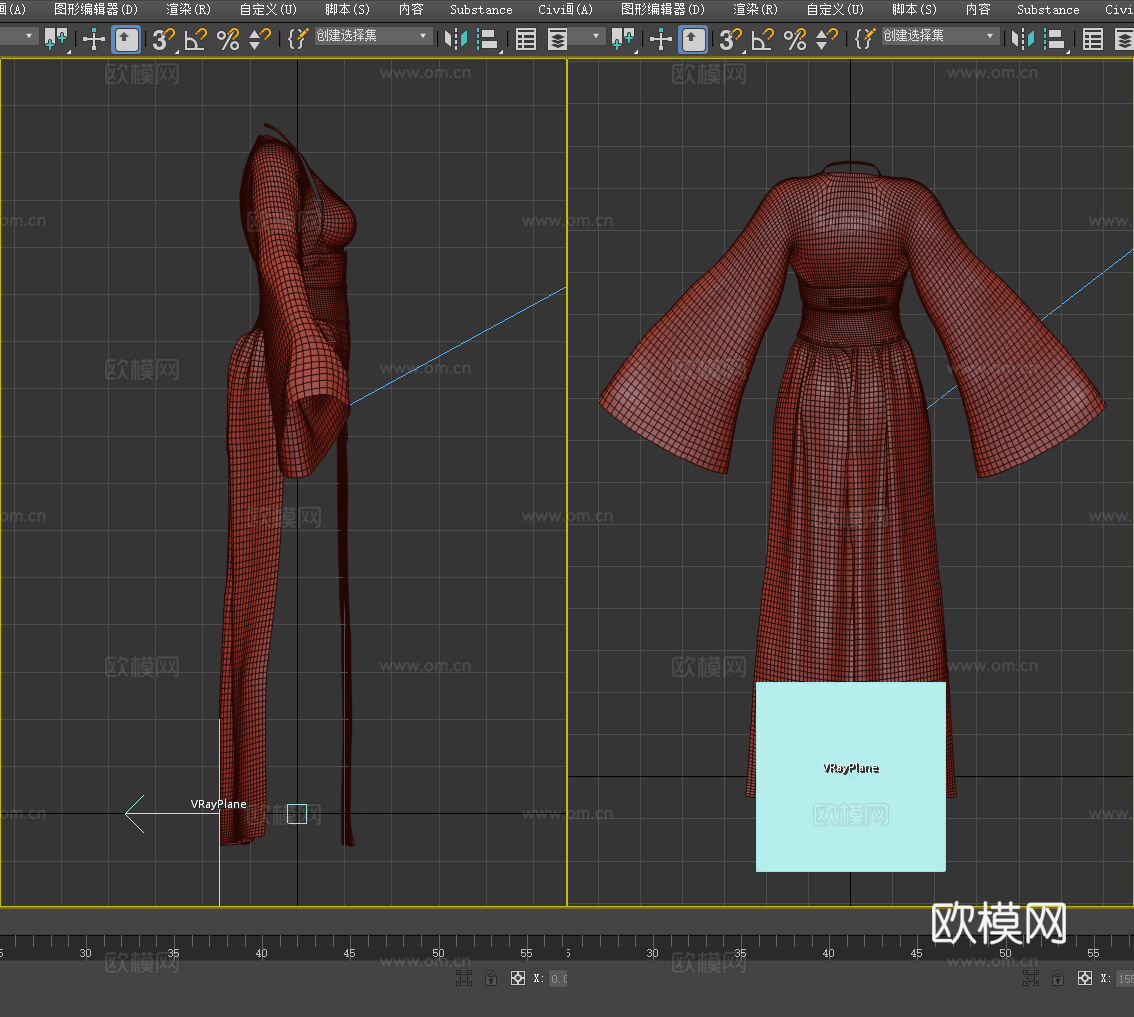 和服 女性服装 女装 衣服3d模型