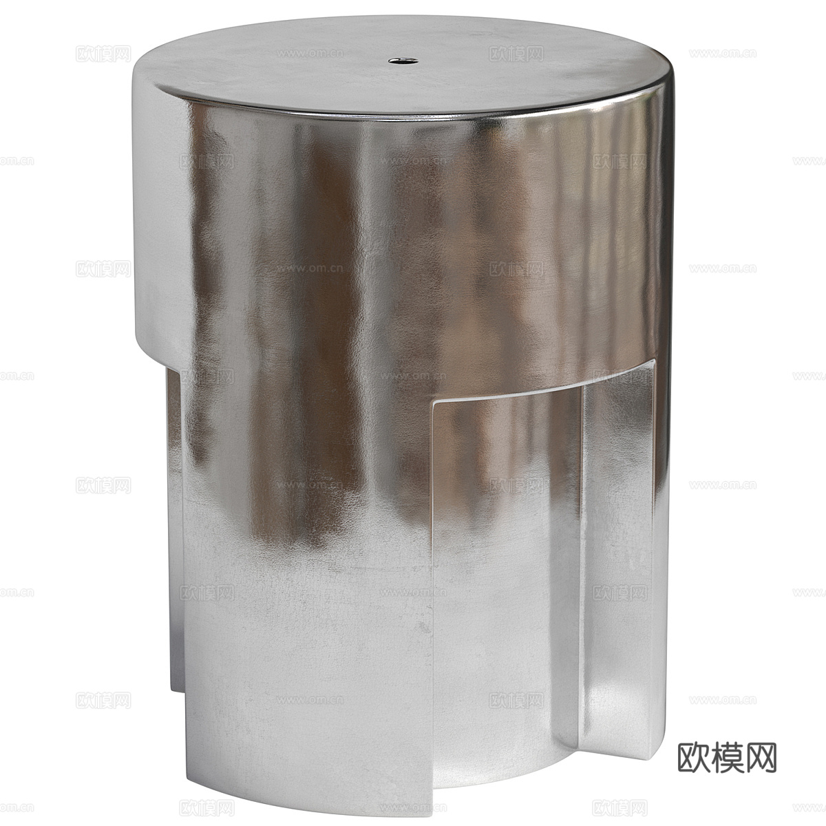 现代 HKliving 炻器边桌 金属边几3d模型