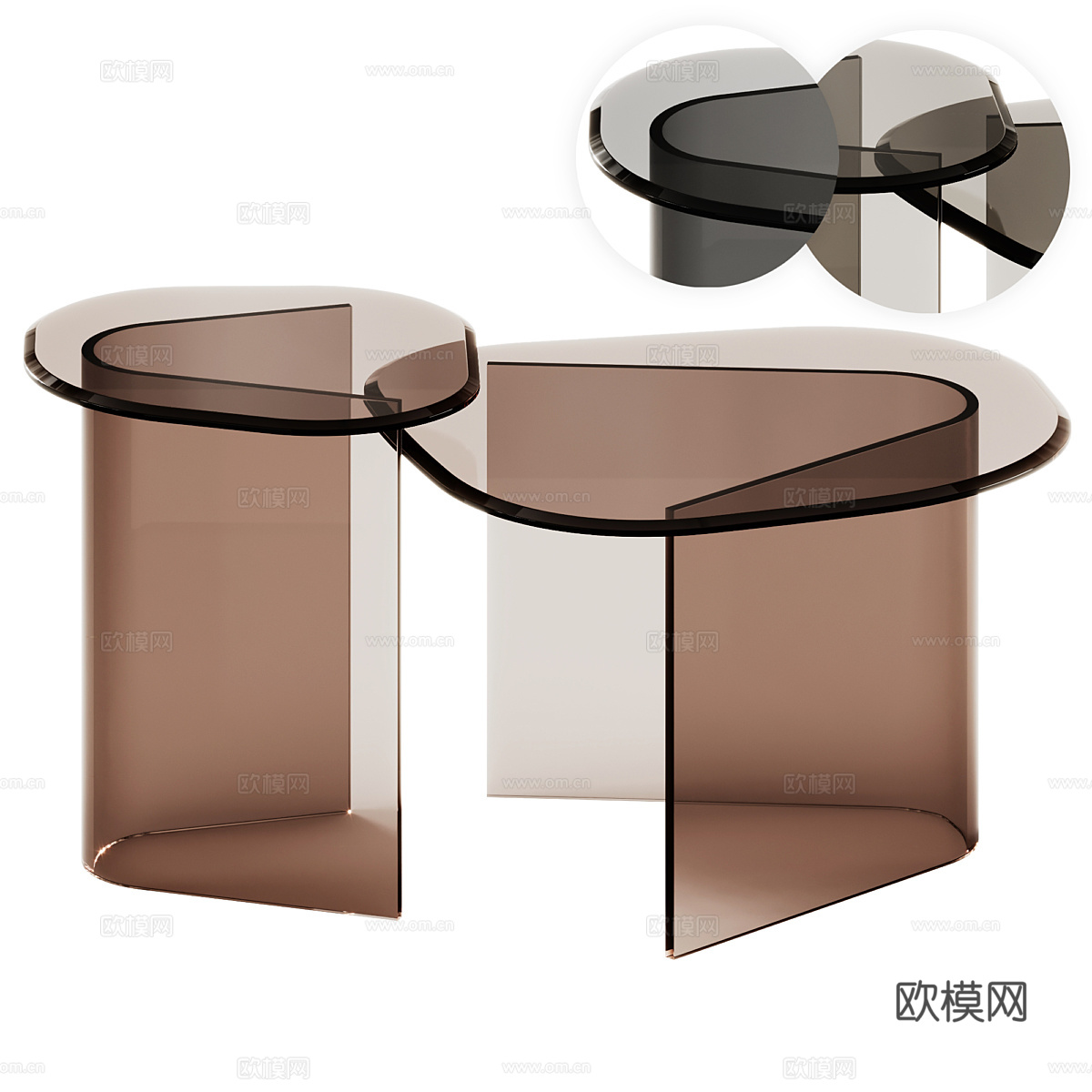 现代意式极简 ROLF BENZ ONNO 茶几3d模型