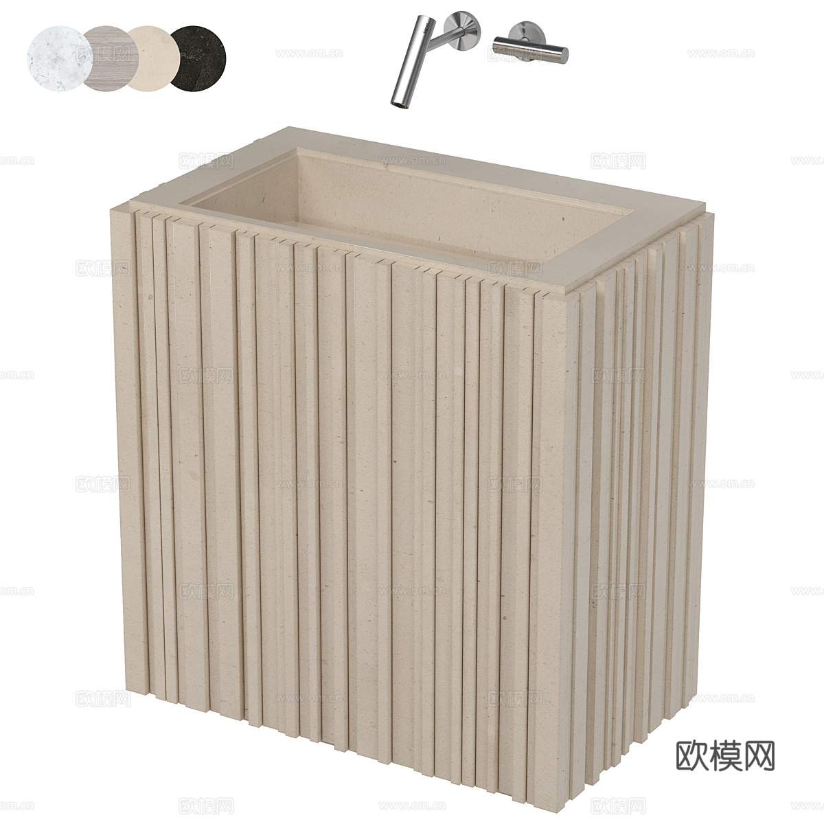新中式 SALVATORI 水槽 洗手盆3d模型