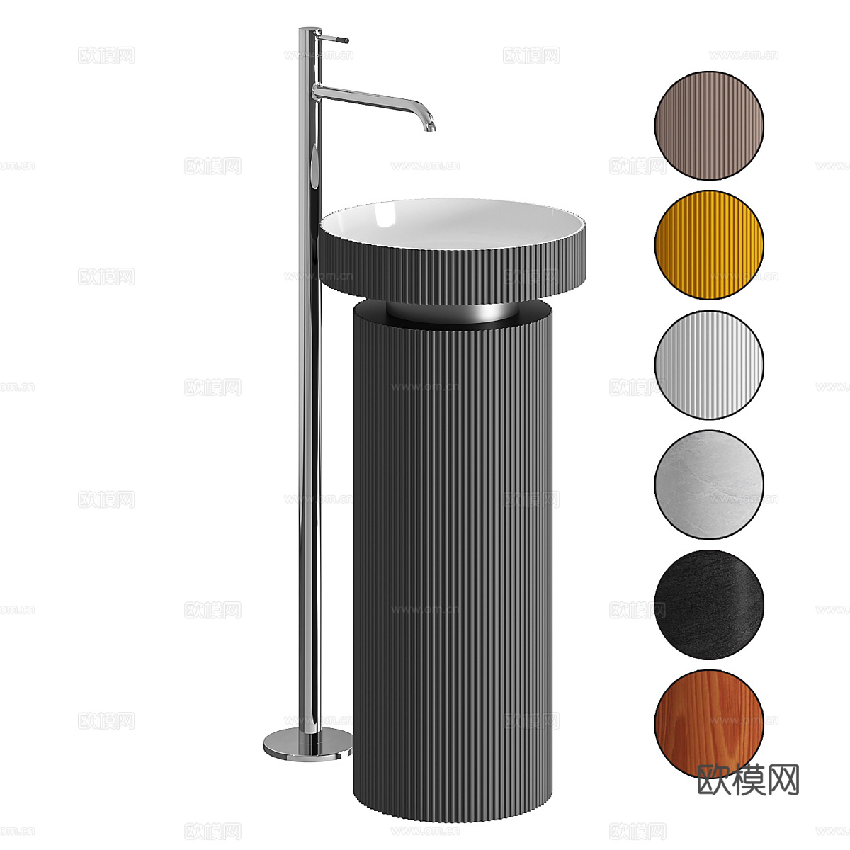 现代轻奢洗手台3d模型