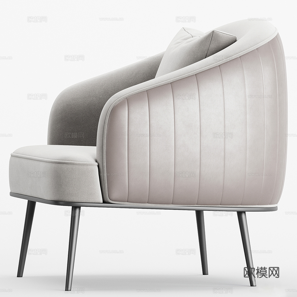 现代轻奢 SHELBY 扶手椅3d模型