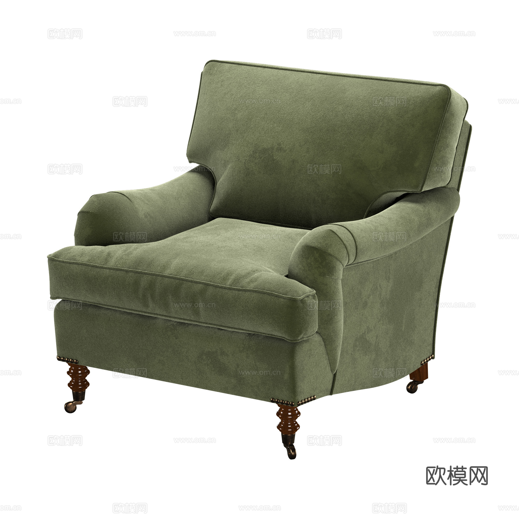 美式简约 Signature 沙发椅3d模型